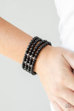 Paparazzi "Stacked To The Top" Black Bracelet Paparazzi Jewelry