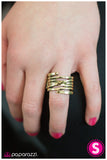 Paparazzi "Set the Bar-Brass" ring Paparazzi Jewelry