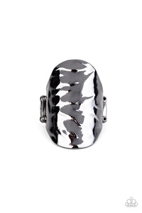 Paparazzi "Retro Ripple" Black Ring Paparazzi Jewelry