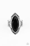 Paparazzi "Leading Luster" Black Ring Paparazzi Jewelry