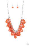 Paparazzi "Endless Effervescence" Orange Necklace & Earring Set Paparazzi Jewelry