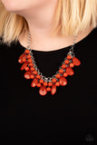 Paparazzi "Endless Effervescence" Orange Necklace & Earring Set Paparazzi Jewelry