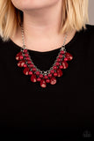 Paparazzi "Endless Effervescence" Red Necklace & Earring Set Paparazzi Jewelry