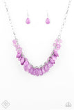 Paparazzi "Colorfully Clustered" FASHION FIX Purple Necklace & Earring Set Paparazzi Jewelry