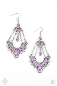 Paparazzi "Unique Chic" FASHION FIX Purple Earrings Paparazzi Jewelry