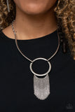 Paparazzi "Pharaoh Paradise" Silver Necklace & Earring Set Paparazzi Jewelry