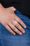 Paparazzi VINTAGE VAULT "Diamond Drama" Copper Ring Paparazzi Jewelry