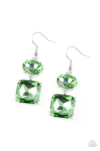 Paparazzi "All ICE On Me" Green Earrings Paparazzi Jewelry