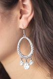 Paparazzi VINTAGE VAULT "Taboo Trinket" Silver Earrings Paparazzi Jewelry