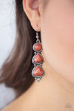 Paparazzi "New Frontier" Brown Stone Silver Earrings Paparazzi Jewelry