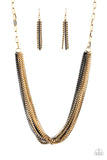 Paparazzi "Beat Box Queen" Gold Necklace & Earring Set Paparazzi Jewelry