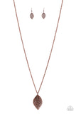 Paparazzi "Just Be-LEAF" Copper Leaf Charm Necklace & Earring Set Paparazzi Jewelry