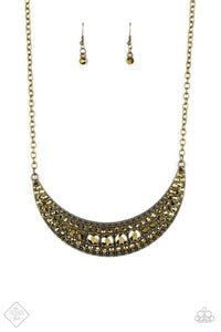 Paparazzi "Moon Child Magic" FASHION FIX Brass Necklace & Earring Set Paparazzi Jewelry