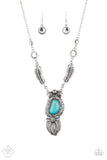Paparazzi "Ruler Of The Roost" FASHION FIX Blue Necklace & Earring Set Paparazzi Jewelry