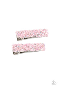 Paparazzi "HAIR Comes Trouble" Pink Hair Clips Paparazzi Jewelry