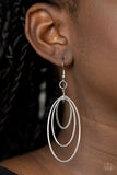 Paparazzi VINTAGE VAULT "Shimmer Surge" Silver Earrings Paparazzi Jewelry