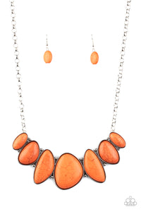 Paparazzi "Primitive" Orange Necklace & Earring Set Paparazzi Jewelry