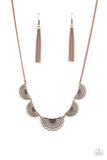 Paparazzi "Fanned Out Fashion" Copper Necklace & Earring Set Paparazzi Jewelry