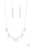 Paparazzi "Fanned Out Fashion" Silver Necklace & Earring Set Paparazzi Jewelry