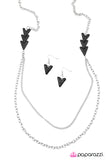 Paparazzi "At This Point" Black Necklace & Earring Set Paparazzi Jewelry