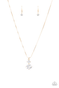 Paparazzi "Top Dollar Diva" Gold Necklace & Earring Set Paparazzi Jewelry