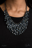 Paparazzi VINTAGE VAULT "The Heather" Blue 2020 Zi Collection Necklace & Earring Set Paparazzi Jewelry
