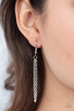 Paparazzi "Freedom Isnt Free" Silver Necklace & Earring Set Paparazzi Jewelry
