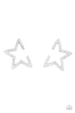 Paparazzi "Star Player" White Post Earrings Paparazzi Jewelry