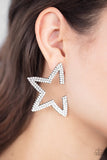 Paparazzi "Star Player" White Post Earrings Paparazzi Jewelry