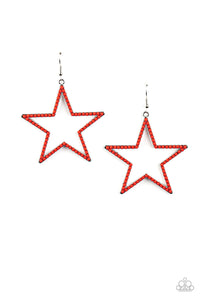 Paparazzi "Count Your Stars" Red Earrings Paparazzi Jewelry