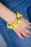 Paparazzi "Fruity Flavor" Yellow Bracelet Paparazzi Jewelry