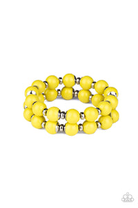 Paparazzi "Bubble Blast Off" Yellow Bracelet Paparazzi Jewelry