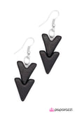 Paparazzi "The Way the Wind Blows" Black Earrings Paparazzi Jewelry