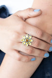 Paparazzi "Prismatic Petals" Yellow Ring Paparazzi Jewelry