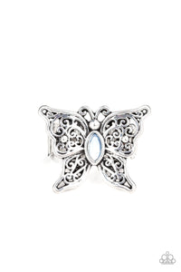 Paparazzi "Flutter Flavor" Blue Ring Paparazzi Jewelry