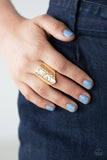Paparazzi VINTAGE VAULT "Make Your Mark" Gold Ring Paparazzi Jewelry