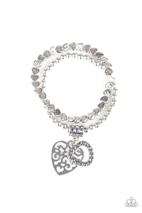 Paparazzi "Think With Your Heart" Silver Bracelet Paparazzi Jewelry