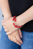 Paparazzi VINTAGE VAULT "Let Freedom Ring" Red Bracelet Paparazzi Jewelry
