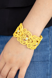 Paparazzi "Vintage Romance" Yellow Bracelet Paparazzi Jewelry