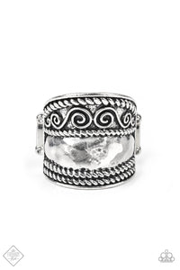 Paparazzi "Texture Tantrum" FASHION FIX Silver Ring Paparazzi Jewelry