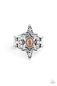 Paparazzi "Fleur De Fancy" Brown Ring Paparazzi Jewelry