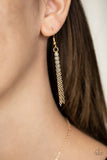 Paparazzi "America The Beautiful" Gold Necklace & Earring Set Paparazzi Jewelry