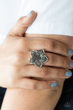 Paparazzi VINTAGE VAULT "Full Bloom Fancy" Silver Ring Paparazzi Jewelry
