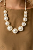 Paparazzi "Pearly Prosperity" FASHION FIX Gold Necklace & Earring Set Paparazzi Jewelry