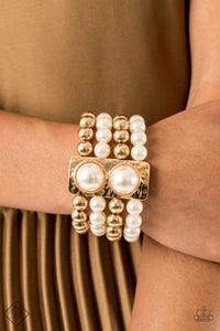 Paparazzi "WEALTH-Conscious" FASHION FIX Gold Bracelet Paparazzi Jewelry