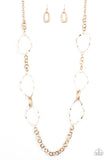 Paparazzi "Abstract Artifact'' Gold Necklace & Earring Set Paparazzi Jewelry