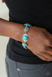 Paparazzi "Gorgeously Groundskeeper" Blue Bracelet Paparazzi Jewelry