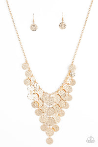 Paparazzi "Spotlight Ready" Gold Necklace & Earring Set Paparazzi Jewelry