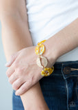 Paparazzi VINTAGE VAULT "Retro Recharge" Yellow Bracelet Paparazzi Jewelry