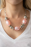 Paparazzi "Welcome To The Big Leagues" Pink Necklace & Earring Set Paparazzi Jewelry